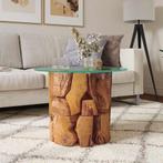 vidaXL Salontafel 60 cm massief teak drijfhout, Verzenden, Nieuw
