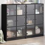 vidaXL Boekenkast met deuren 136x37x109 cm bewerkt hout, Huis en Inrichting, Verzenden, Nieuw