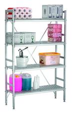 Stellingsysteem kit 4 | 4 schappen | 1/3-1/2-2/3-1/1 GN |, Verzenden