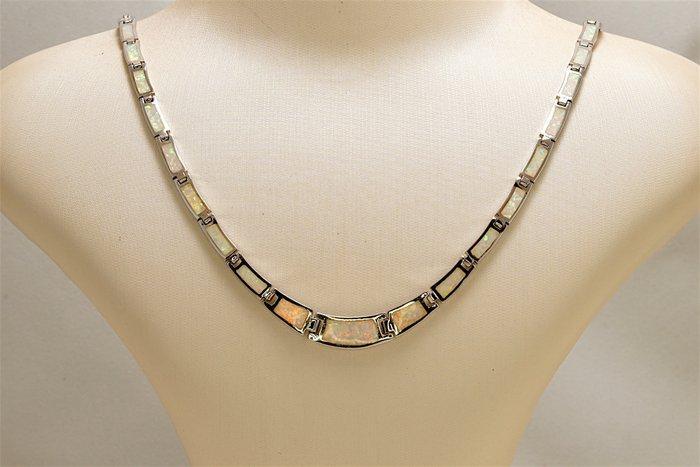 Sans prix de réserve - Collier Argent - 7.70ct. tw. Opale, Bijoux, Sacs & Beauté, Colliers