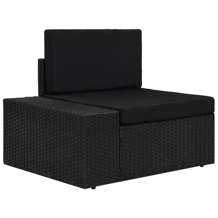 vidaXL Hoekbank met rechterarmleuning sectioneel poly rattan, Jardin & Terrasse, Ensembles de jardin, Envoi