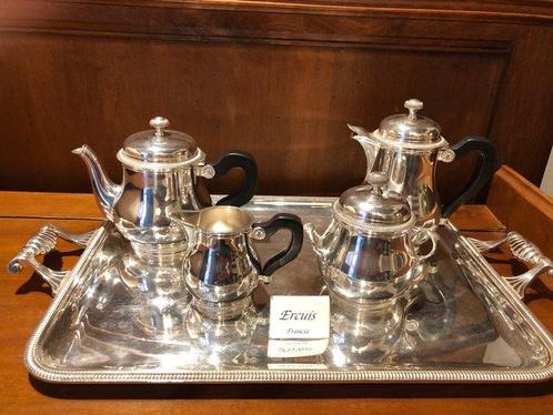 Ercuis - Koffie- en theeservies (5) - Verzilverd, Antiek en Kunst, Antiek | Meubels | Tafels
