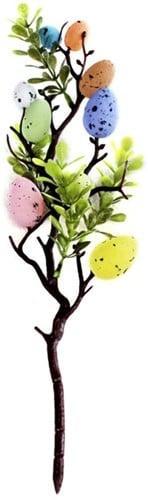 Paastak Kunsttak Multicolor met gekleurde eieren ca. 35 cm, Huis en Inrichting, Woonaccessoires | Kunstplanten en Kunstbloemen
