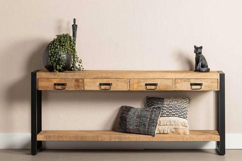 Mangohout Sidetable Winnie 180 cm, Huis en Inrichting, Tafels | Sidetables, Nieuw, Verzenden