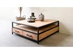 Veiling - Luxe Teak Salontafel 2 Laden 100x100x40