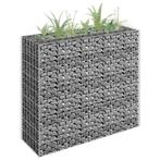 vidaXL Gabion plantenbak verhoogd 90x30x90 cm gegalvaniseerd, Tuin en Terras, Bloempotten, Verzenden, Nieuw