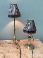 Lampe de table (2) - Laiton - soie