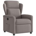 vidaXL Fauteuil verstelbaar stof taupe, Verzenden, Nieuw