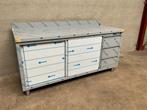 RVS Horeca Werkbank met Schuifdeuren en 3 laden 180cm, Ophalen of Verzenden, Nieuw in verpakking, Inox Meubilair