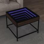 vidaXL Salontafel met Infinity LED 50x50x41 cm bruin, Verzenden, Nieuw