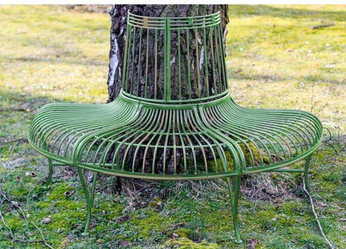 Tuinbank - Metaal - Boombank - Groene patina, Antiquités & Art, Curiosités & Brocante
