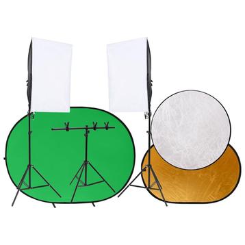 vidaXL Fotostudioset met lichtset, achtergrondscherm en, Verzenden