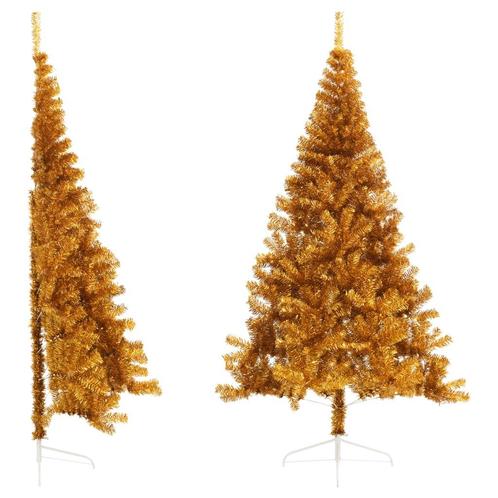 vidaXL Kunstkerstboom half met standaard 210 cm PET, Diversen, Kerst, Nieuw, Verzenden
