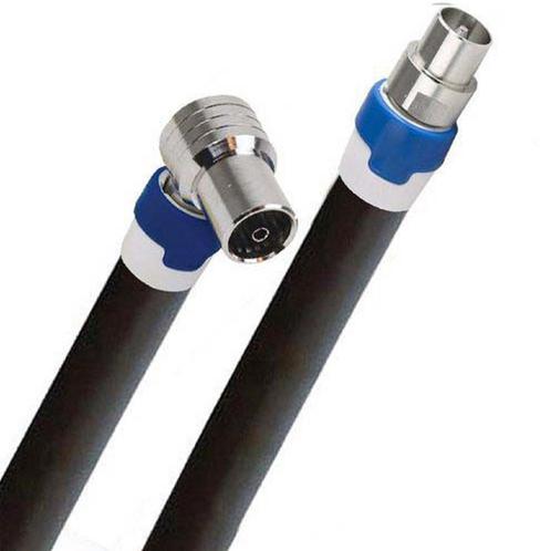 Coax kabel op de hand gemaakt - 1,5 meter  - Zwart - IEC 4G, Doe-het-zelf en Bouw, Elektriciteit en Kabels, Nieuw