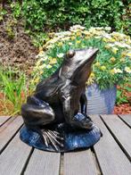 Beeldje - frog on lotus leaf - IJzer, Antiek en Kunst, Curiosa en Brocante