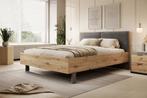 Tweepersoonsbed Roma - Grijs - Eiken - 160x200 cm, Verzenden, Nieuw, 160 cm