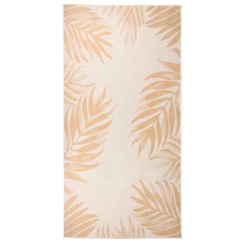 vidaXL Buitenkleed met bladpatroon platgeweven 100x200 cm, Huis en Inrichting, Stoffering | Tapijten en Vloerkleden, Nieuw, Verzenden