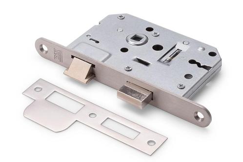 Woningbouw klavier dag- en nachtslot geborsteld rvs 55 mm, Doe-het-zelf en Bouw, Hang- en Sluitwerk, Slot, Nieuw, Ophalen of Verzenden