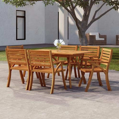 vidaXL Tuintafel 150x90x75 cm massief acaciahout, Tuin en Terras, Tuintafels, Nieuw, Verzenden