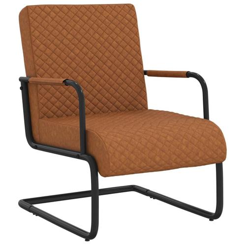 vidaXL Stoel kunstleer matbruin, Maison & Meubles, Fauteuils, Envoi