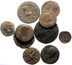Oudheid. Lot of 10 AE coins (Bronze, 83.53g). Including, Timbres & Monnaies, Monnaies | Europe | Monnaies non-euro