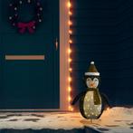 vidaXL Décoration de Noël pingouin à LED Tissu de luxe, Neuf, Verzenden