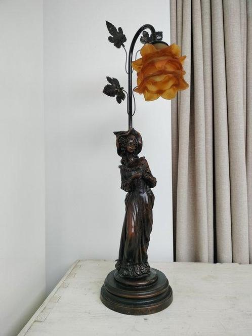 Lampe de table - Bronze, Antiquités & Art, Curiosités & Brocante