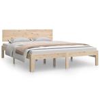 140x190 Bedframe Hout | Retour Deal | Nergens Goedkopper!, Bruin, Verzenden, Hout, Nieuw