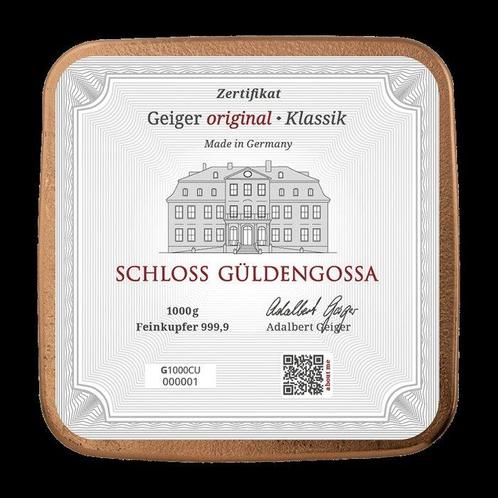 1 kilogram koper - .999 - Geiger. (Zonder Minimumprijs), Postzegels en Munten, Edelmetalen en Baren