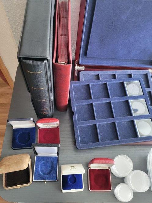accessoires. 2 Münzkassetten Leuchtturm Album (5 Einlagen), Postzegels en Munten, Munten | Europa | Niet-Euromunten