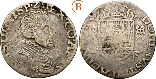 1/2 Ecu Arras 1587 Nederland Artois: Philipp Ii, 1555-1598:, Postzegels en Munten, Munten | Europa | Niet-Euromunten, België, Verzenden