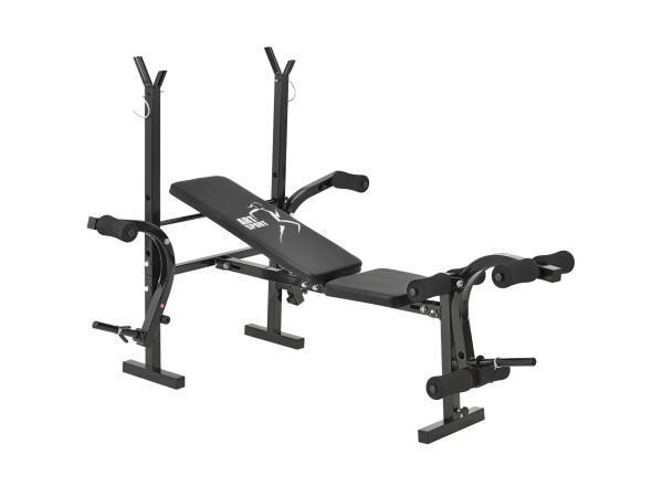 Veiling - Multi stalen halterbank trainingsbank - Zwart, Sport en Fitness, Fitnessapparatuur