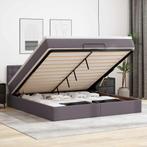 vidaXL Bed poef met matrassen en LEDs 160x200cm kunstleer, Verzenden, Nieuw