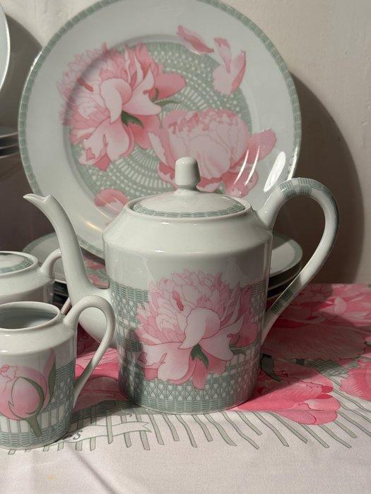 Hermes - Limoges - Theeservies (24) - Hérmes Les Pivoines -, Antiek en Kunst, Antiek | Meubels | Tafels