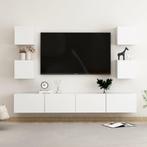 vidaXL Ensemble de meubles TV 6 pcs Blanc Bois, Huis en Inrichting, Verzenden