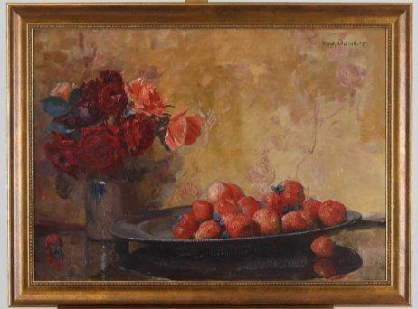 Frans Oerder (1867-1944) - Stilleven met aardbeien, Antiek en Kunst, Kunst | Schilderijen | Klassiek