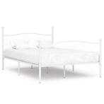 vidaXL Bedframe met lattenbodem metaal wit 140x200 cm, Huis en Inrichting, Slaapkamer | Bedden, Verzenden, Nieuw