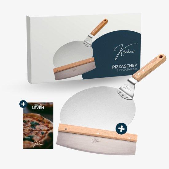 Pizzaset – Pizzaschep & Pizzasnijder – Inclusief E-Book, Tuin en Terras, Houtskoolbarbecues, Nieuw, Verzenden