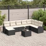 vidaXL 8-delige tuinsofaset met kussens in bruin poly riet, Verzenden, Nieuw