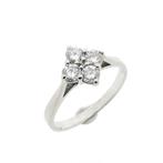 18 krt. Witgouden ring met diamant | 0,38 ct. (dames ring), Handtassen en Accessoires, Ringen, Gebruikt, Overige kleuren, Ophalen of Verzenden