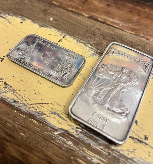 6 troy ounce - Zilver .999 - various refineries (Zonder, Postzegels en Munten, Edelmetalen en Baren