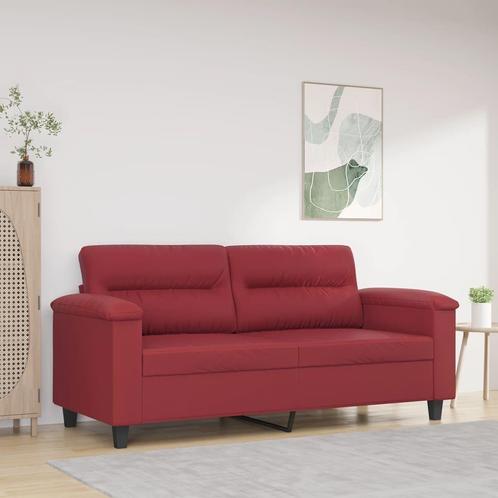vidaXL Tweezitsbank 140 cm kunstleer wijnrood, Huis en Inrichting, Zetels | Zetels, Nieuw, Verzenden