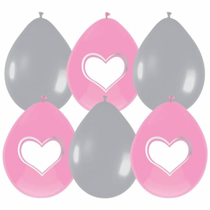 Geboorte Ballonnen Meisje Schrijfbaar Versiering 30cm 6st, Hobby en Vrije tijd, Feestartikelen, Nieuw, Verzenden