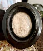 Sculpture, Sint-Hubertus met hert en jachthond - 10 cm -