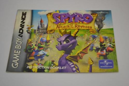 Spyro: Attack of the Rhynocs (GBA USA MANUAL), Games en Spelcomputers, Spelcomputers | Nintendo Consoles | Accessoires