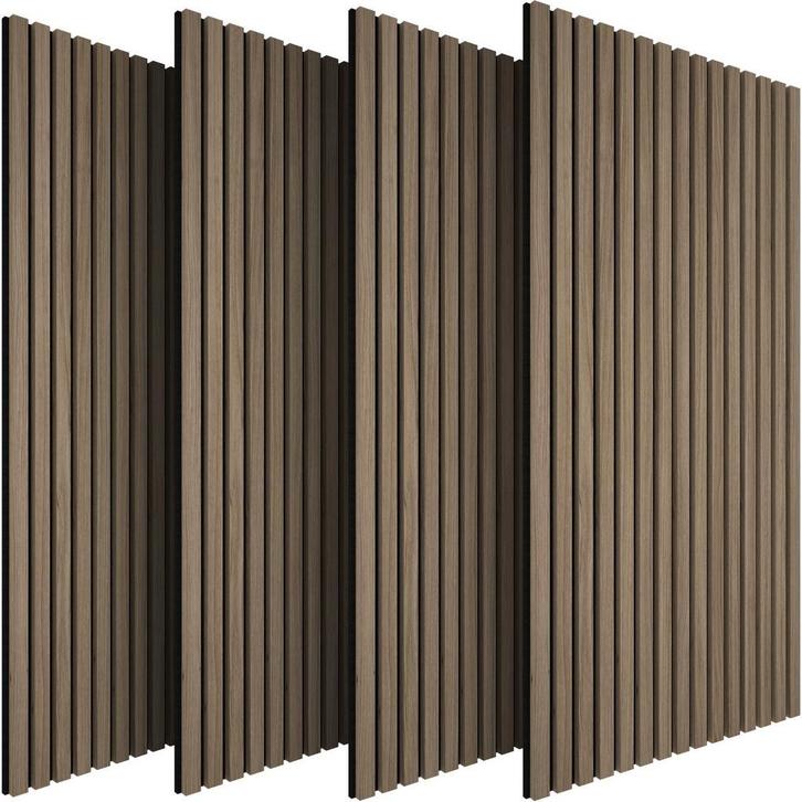 tectake Akoestische panelen Sonic Wall houtlook - donker eik, Huis en Inrichting, Bureaus, Verzenden