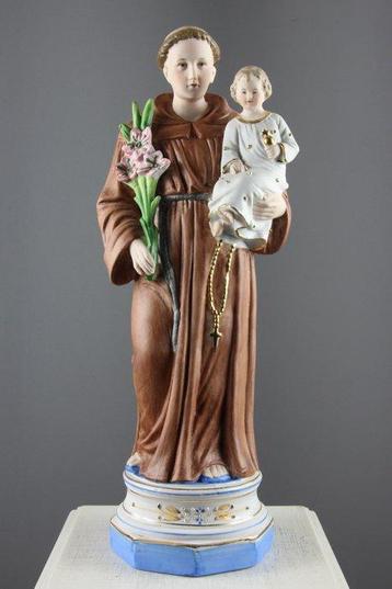 Beeldje - Sint Antonius van Padua - Bisque Porselein