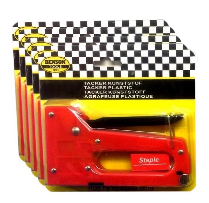 Budget tacker (nietpistool) met doosje nietjes, Doe-het-zelf en Bouw, Gereedschap | Overige machines, Nieuw, Verzenden