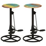 vidaXL Tabourets de bar lot de 2 bois massif de
