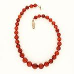 Halsketting - 14 karaat Geel goud - Carneool, Nieuw